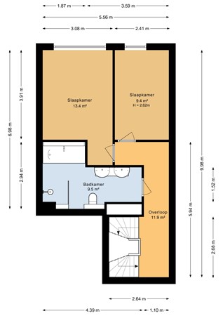 Floorplan - Prinses Beatrixlaan 437, 2273 XZ Voorburg